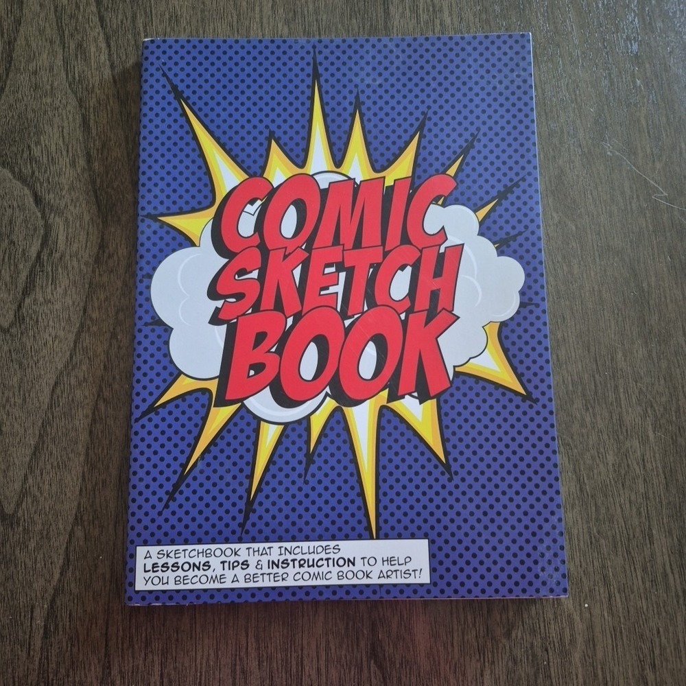 Comic Sketch Book, Includes Lessons, Tips and Instructions,  Comic Book  READ**